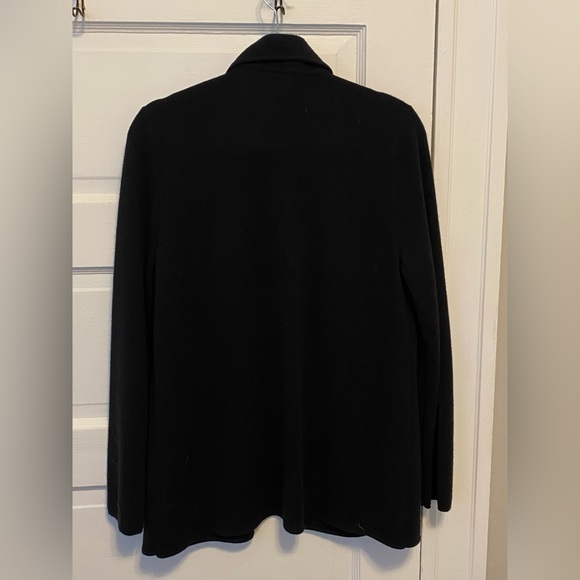 EUC Talbots Black Notch Collar Sweater Jacket - Picture 4 of 5